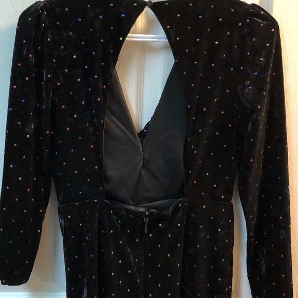 Topshop Black Velvet Dress - Picture 5 of 8